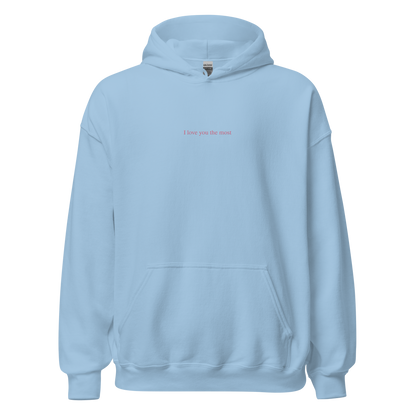 I love you the most Hoodie (Light Pink)