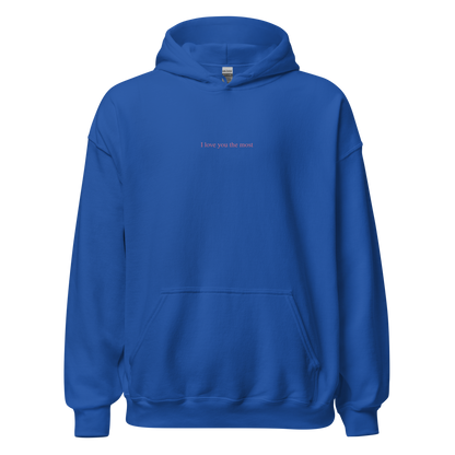 I love you the most Hoodie (Light Blue)